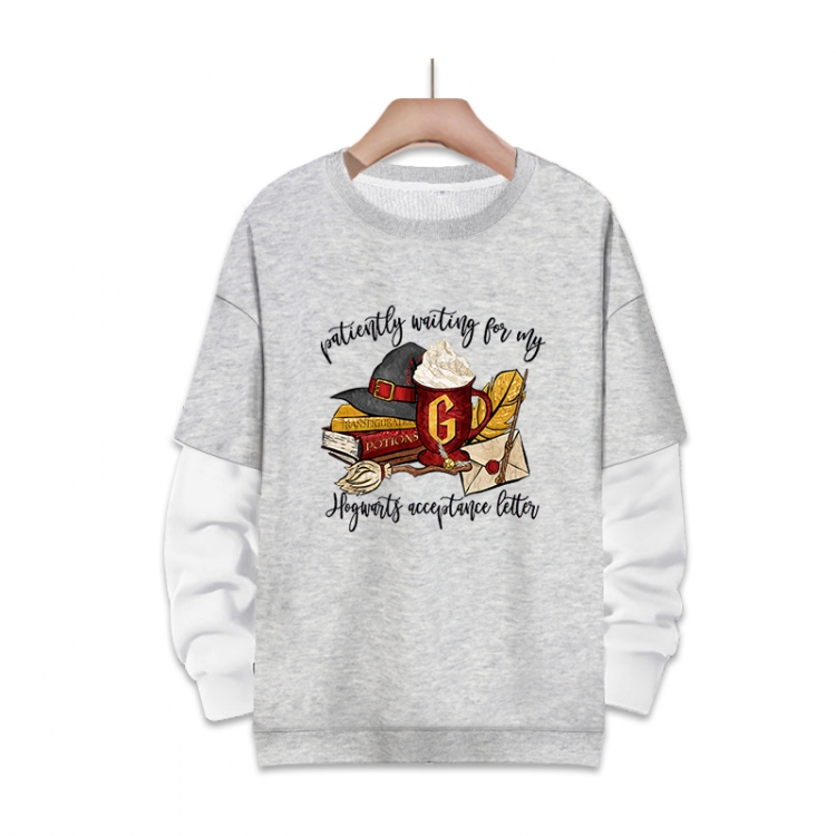 Harry Potter Anime fake two-piece thick round neck sweater from S to 3XL