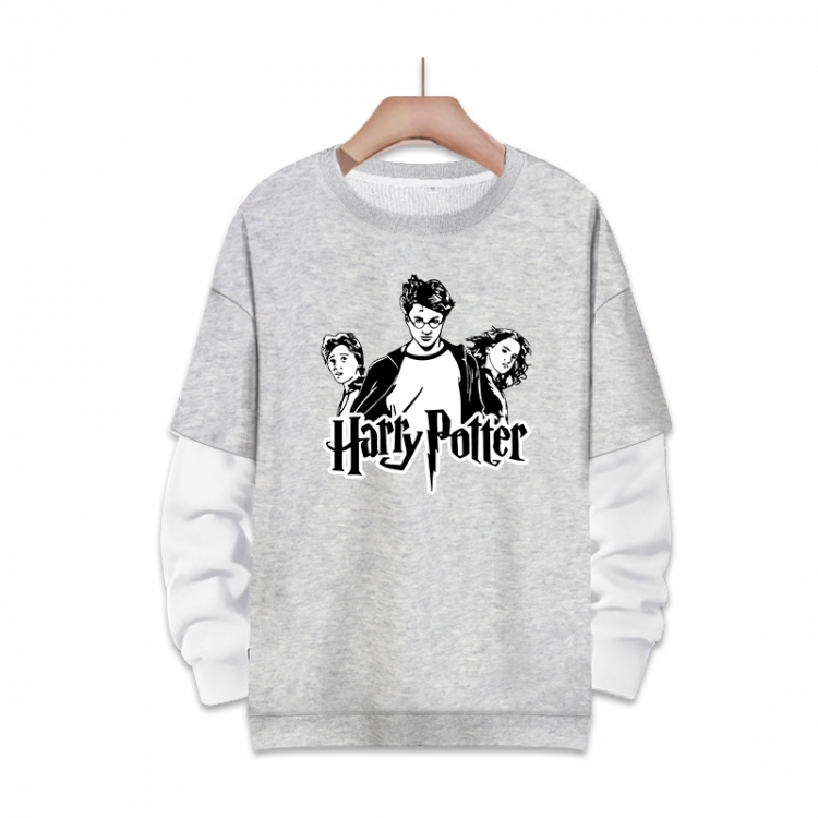 Harry Potter Anime fake two-piece thick round neck sweater from S to 3XL