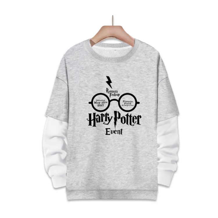 Harry Potter Anime fake two-piece thick round neck sweater from S to 3XL