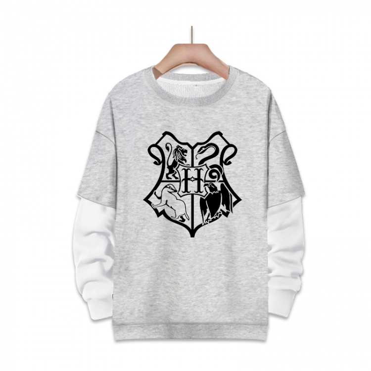 Harry Potter Anime fake two-piece thick round neck sweater from S to 3XL