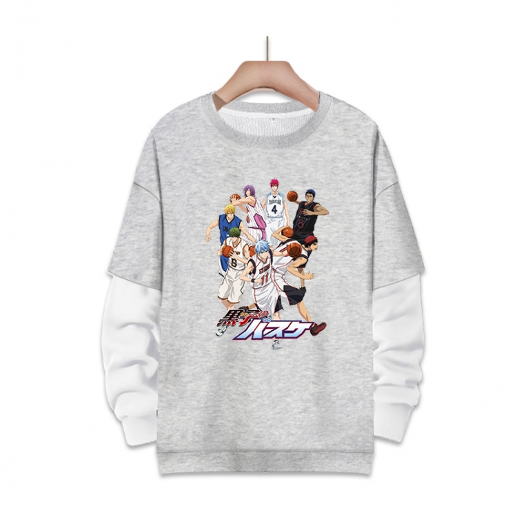Kuroko no Basuke Anime fake two-piece thick round neck sweater from S to 3XL
