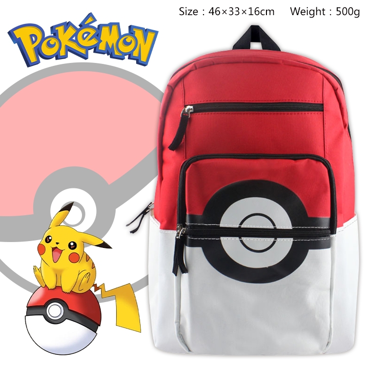 Pokemon Anime Backpack Outdoor Travel Bag 46X33X16cm 500g
