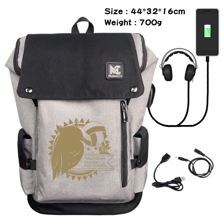 Haikyuu!! Animation anti-theft canvas bucket backpack 44X32X16CM