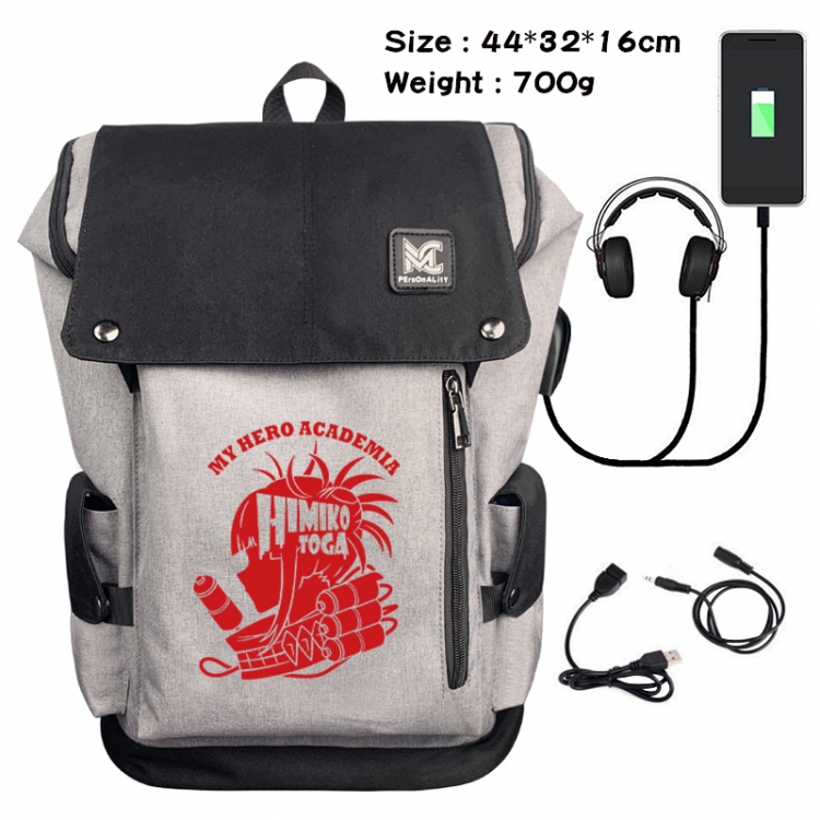My Hero Academia Animation anti-theft canvas bucket backpack 44X32X16CM