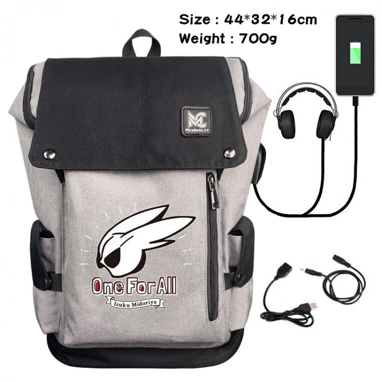 My Hero Academia Animation anti-theft canvas bucket backpack 44X32X16CM