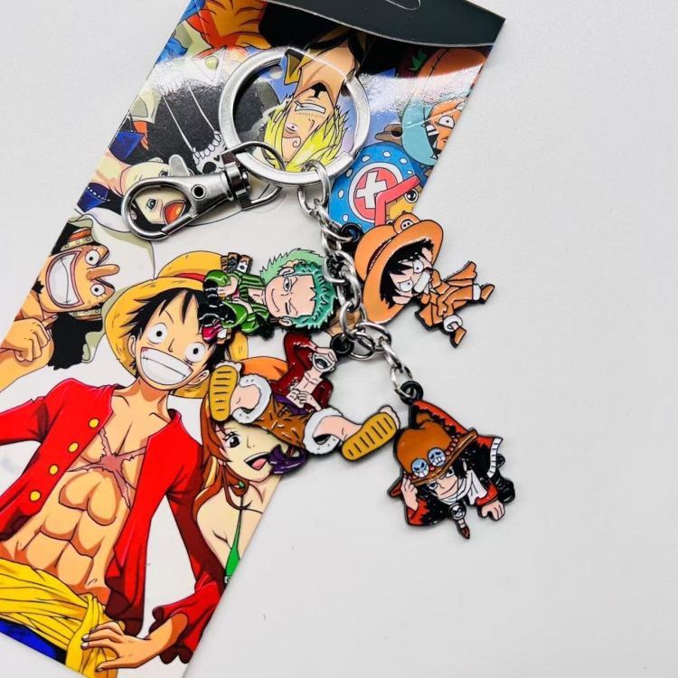 One Piece Anime cartoon 4 pendant keychain backpack pendant