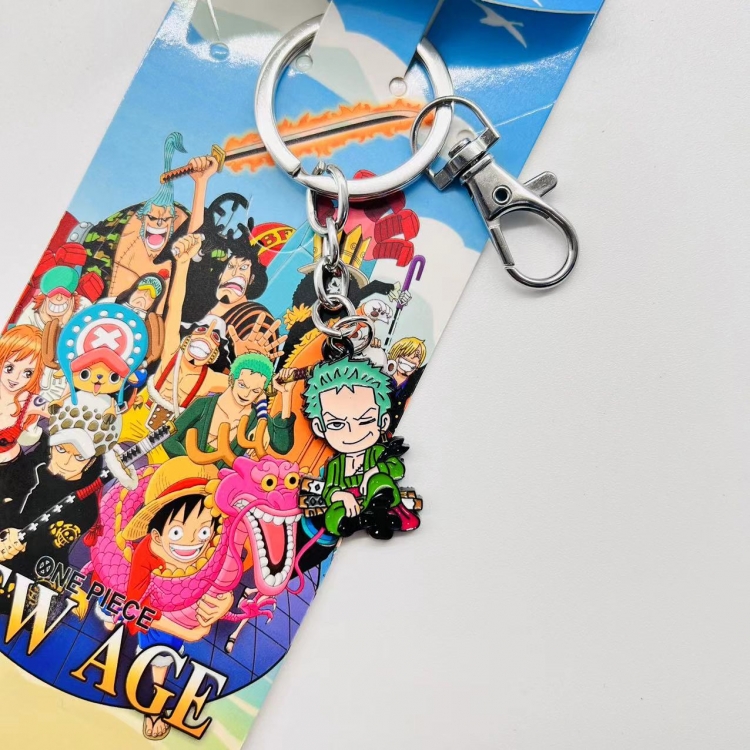 One Piece Anime peripheral metal keychain pendant price for 5 pcs