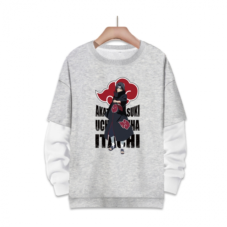 Naruto Anime fake two-piece thick round neck sweater from S to 3XL