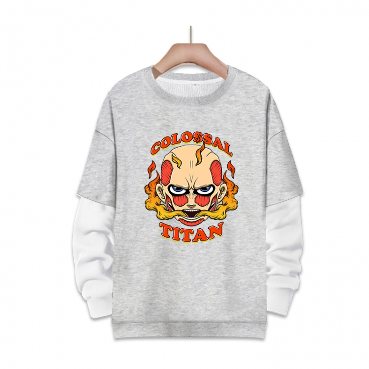 Shingeki no Kyojin Anime fake two-piece thick round neck sweater from S to 3XL