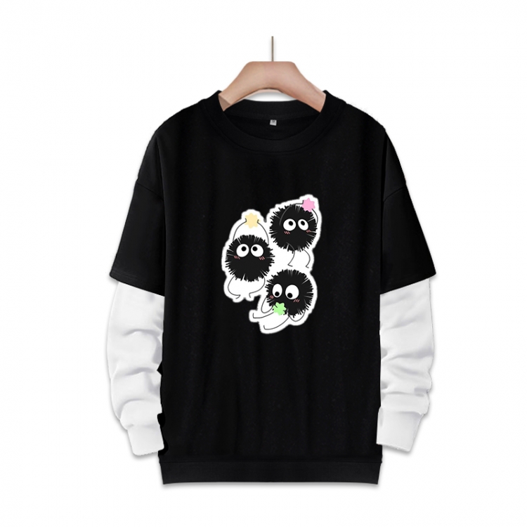 OTORO Anime fake two-piece thick round neck sweater from S to 3XL