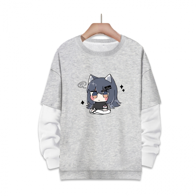 Arknights Anime fake two-piece thick round neck sweater from S to 3XL