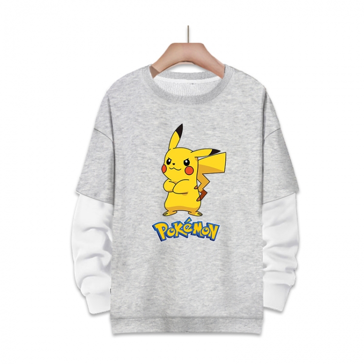 Pokemon Anime fake two-piece thick round neck sweater from S to 3XL