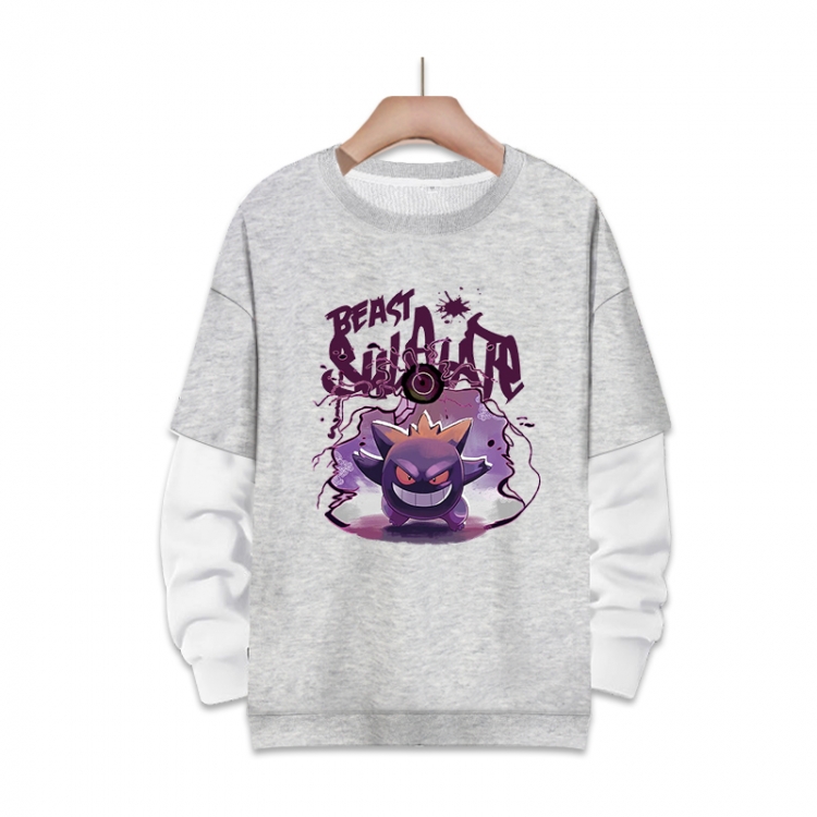 Pokemon Anime fake two-piece thick round neck sweater from S to 3XL