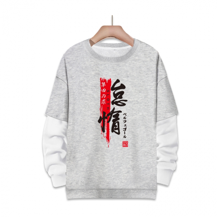 The Seven Deadly Sins Anime fake two-piece thick round neck sweater from S to 3XL