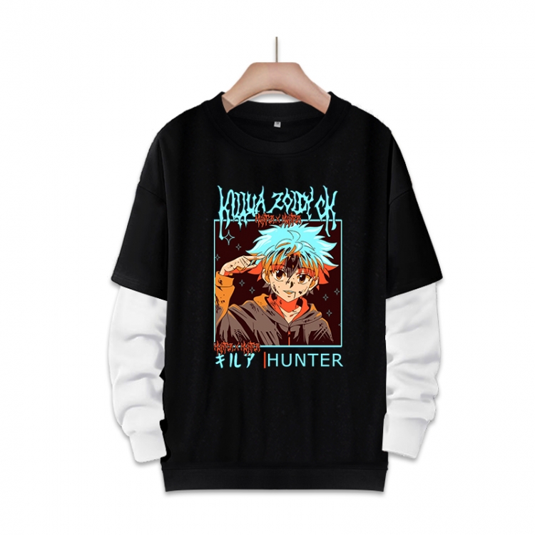 HunterXHunter 动漫周边假两件厚款圆领卫衣  S-3XL $50^447&amp;FDYML