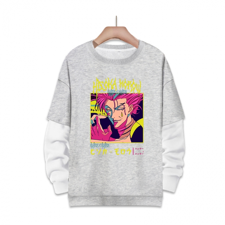 HunterXHunter 动漫周边假两件厚款圆领卫衣  S-3XL $50^447&amp;FDYML