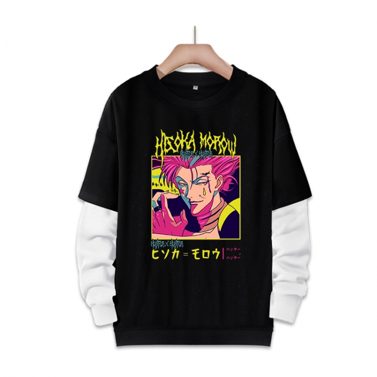 HunterXHunter 动漫周边假两件厚款圆领卫衣  S-3XL $50^447&amp;FDYML