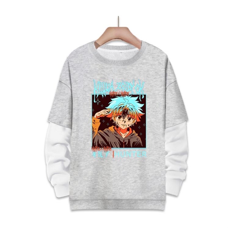 HunterXHunter 动漫周边假两件厚款圆领卫衣  S-3XL $50^447&amp;FDYML