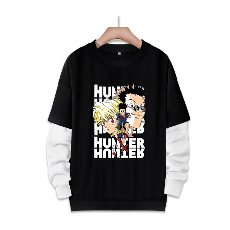 HunterXHunter 动漫周边假两件厚款圆领卫衣  S-3XL $50^447&amp;FDYML