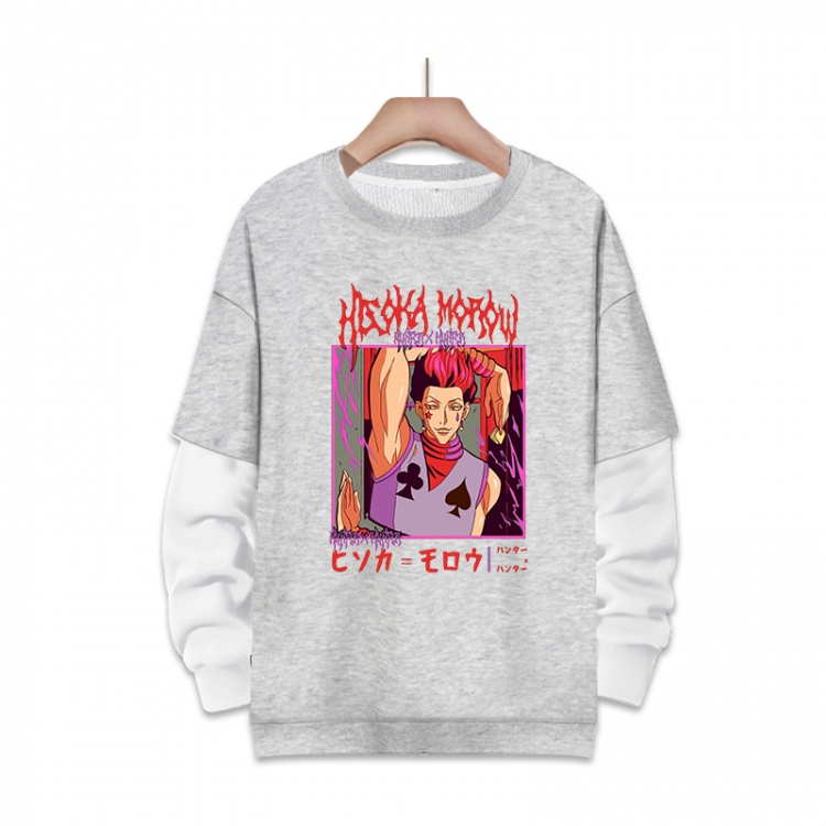 HunterXHunter 动漫周边假两件厚款圆领卫衣  S-3XL $50^447&amp;FDYML