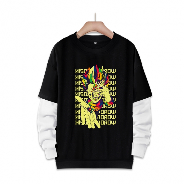 HunterXHunter 动漫周边假两件厚款圆领卫衣  S-3XL $50^447&amp;FDYML