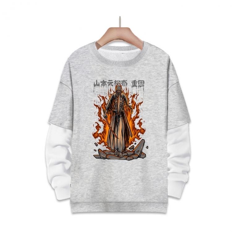 Bleach Anime fake two-piece thick round neck sweater from S to 3XL
