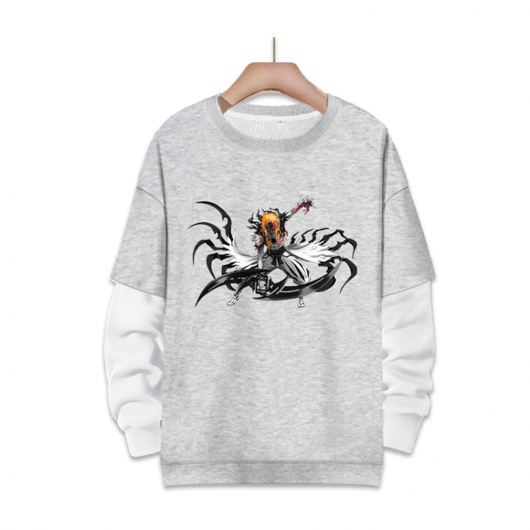 Bleach Anime fake two-piece thick round neck sweater from S to 3XL