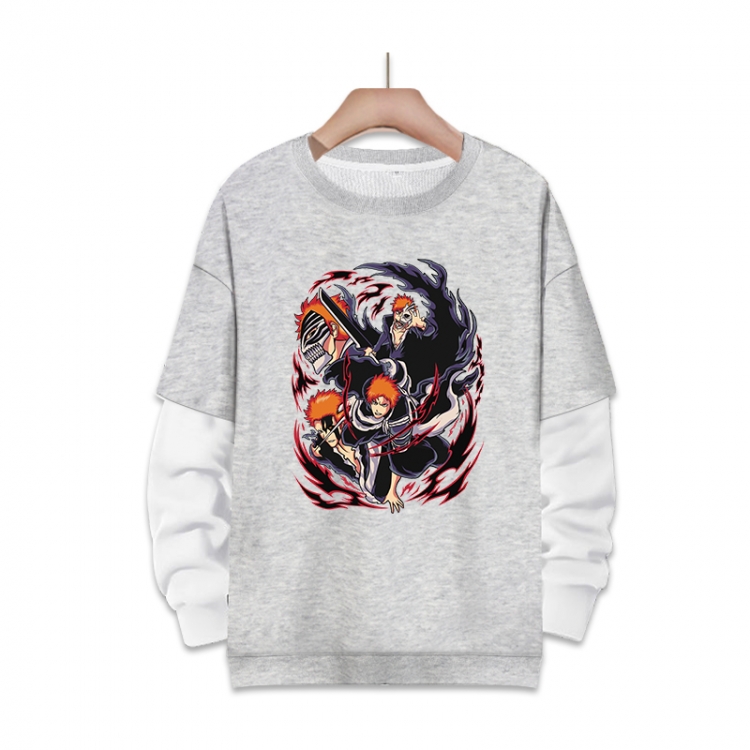 Bleach Anime fake two-piece thick round neck sweater from S to 3XL
