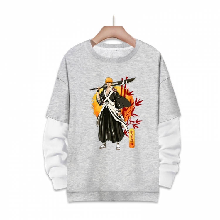 Bleach Anime fake two-piece thick round neck sweater from S to 3XL