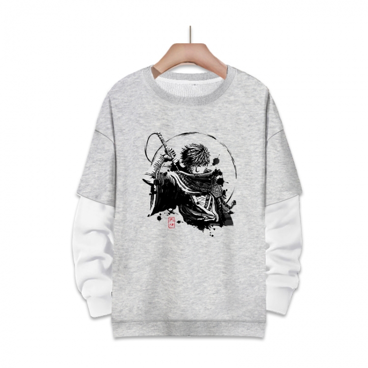 Bleach Anime fake two-piece thick round neck sweater from S to 3XL