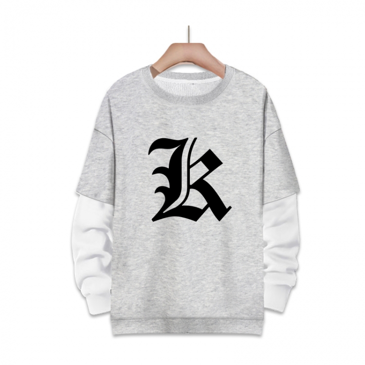 Death note Anime fake two-piece thick round neck sweater from S to 3XL