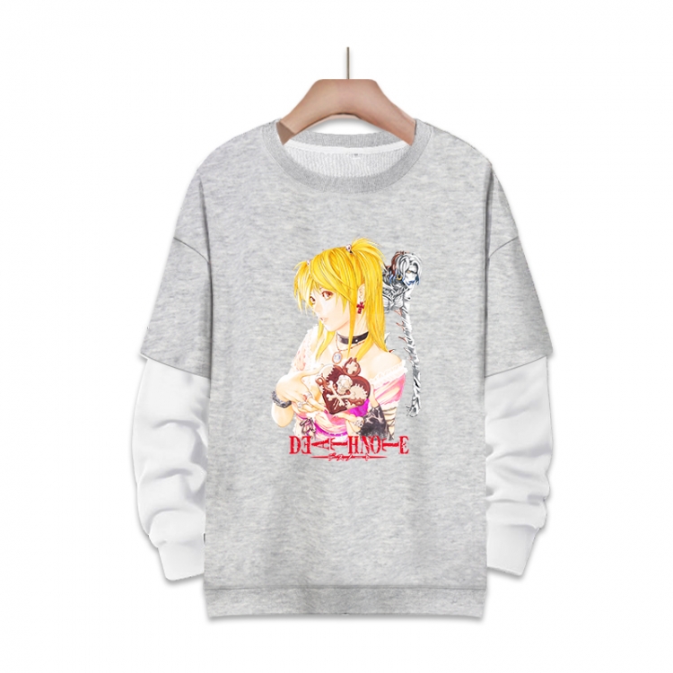 Death note Anime fake two-piece thick round neck sweater from S to 3XL