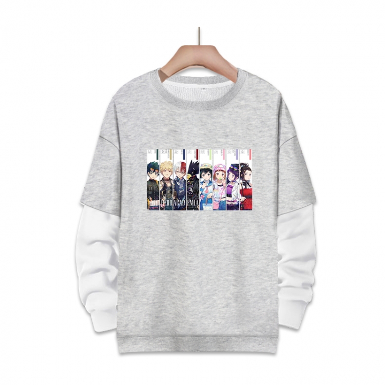 My Hero Academia Anime fake two-piece thick round neck sweater from S to 3XL