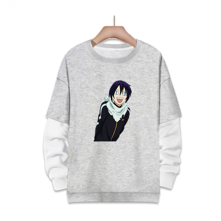 Noragami Anime fake two-piece thick round neck sweater from S to 3XL