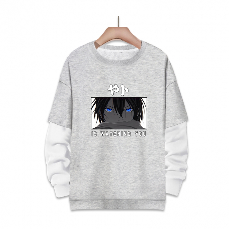 Noragami Anime fake two-piece thick round neck sweater from S to 3XL