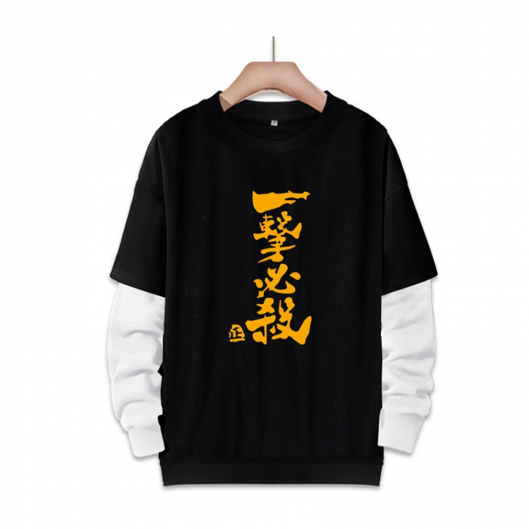 One Punch Man Anime fake two-piece thick round neck sweater from S to 3XL