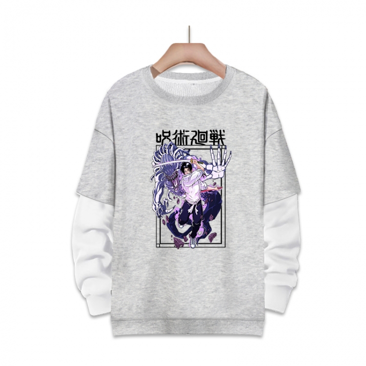 Jujutsu Kaisen Anime fake two-piece thick round neck sweater from S to 3XL