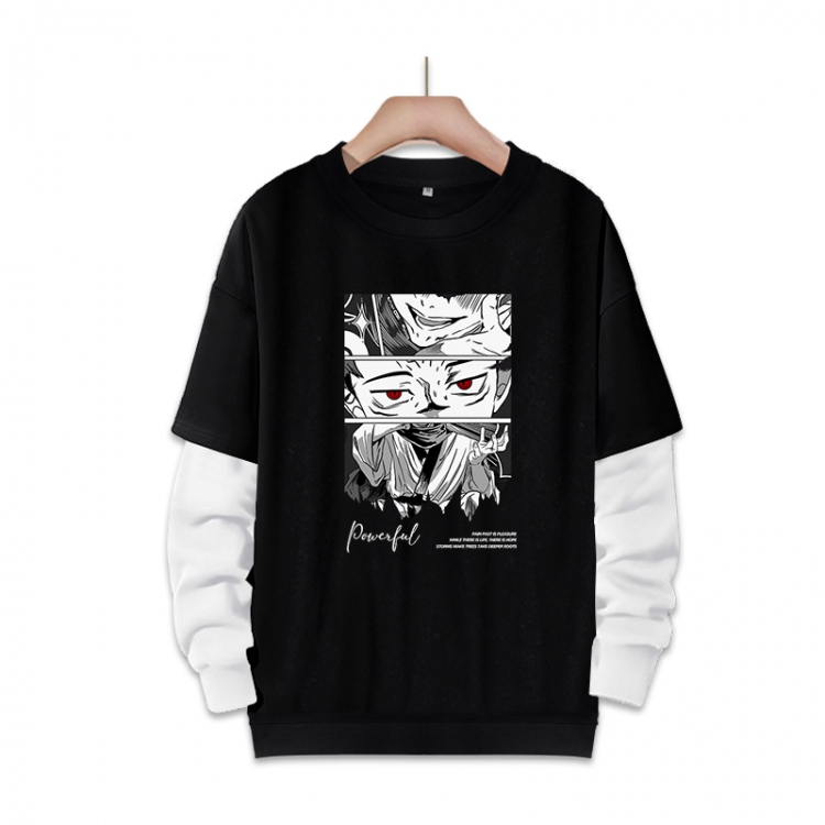 Jujutsu Kaisen Anime fake two-piece thick round neck sweater from S to 3XL