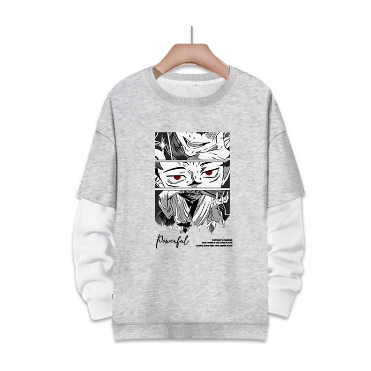 Jujutsu Kaisen Anime fake two-piece thick round neck sweater from S to 3XL