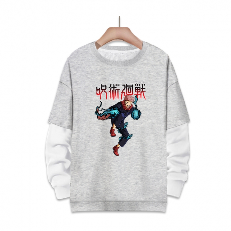 Jujutsu Kaisen Anime fake two-piece thick round neck sweater from S to 3XL