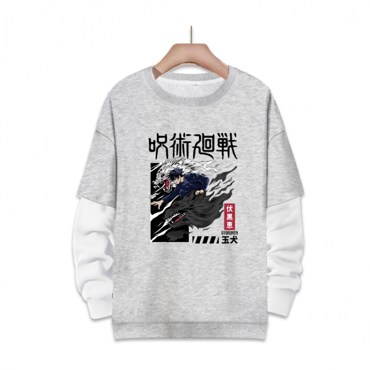 Jujutsu Kaisen Anime fake two-piece thick round neck sweater from S to 3XL