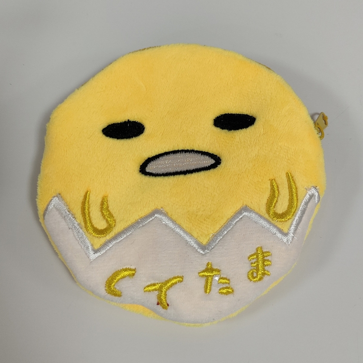 Egg yolk gentleman Plush circular zero wallet pendant 12x11cm