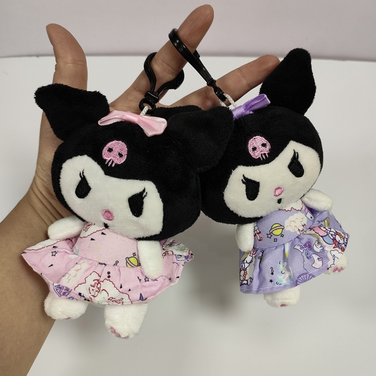 Kuromi Animation peripheral plush toy doll pendant 12CM  a set of 2