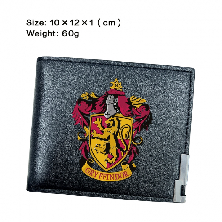 Harry Potter Anime Peripheral PU Half Fold Black Leather Wallet Zero Wallet 10x12x1cm