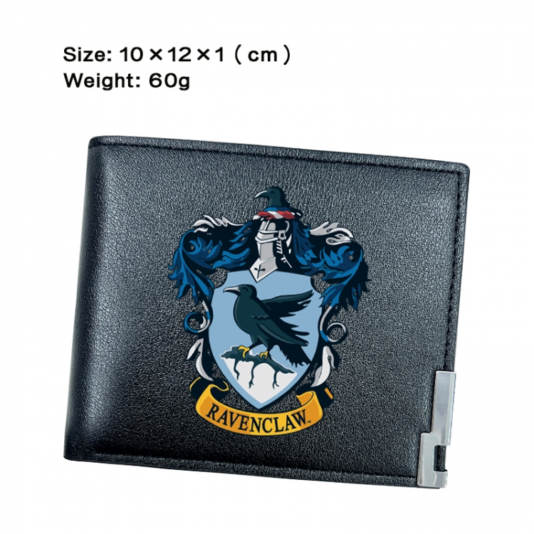 Harry Potter Anime Peripheral PU Half Fold Black Leather Wallet Zero Wallet 10x12x1cm