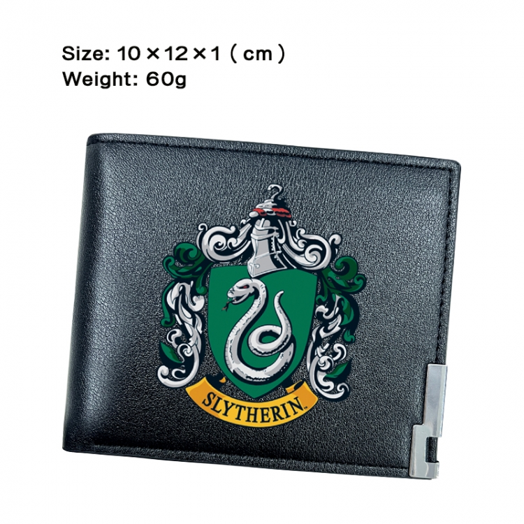 Harry Potter Anime Peripheral PU Half Fold Black Leather Wallet Zero Wallet 10x12x1cm