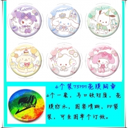 sanrio Anime round Badge Brigh...