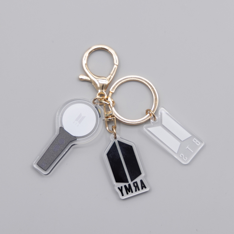 BTS Star Surrounding Acrylic 3 Pendant Keychain Pendant price for 5 pcs A337