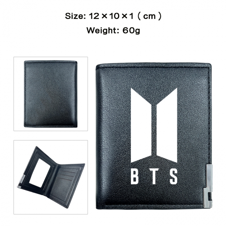 BTS Printed 20% off PU Short Wallet Zero Wallet 10x12x1cm