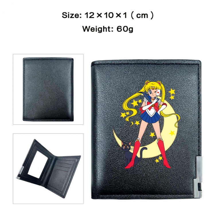 sailormoon Anime printing 20% off PU short wallet with zero wallet 10x12x1cm